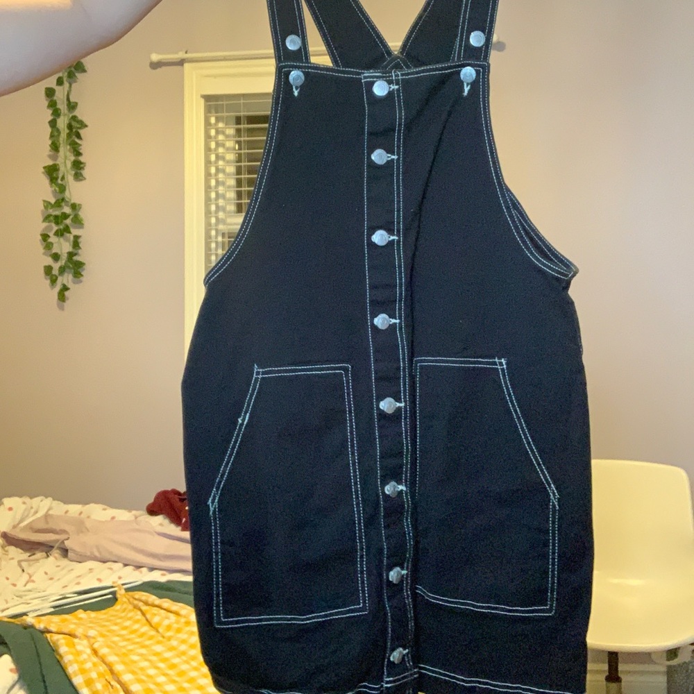 Black denim dress